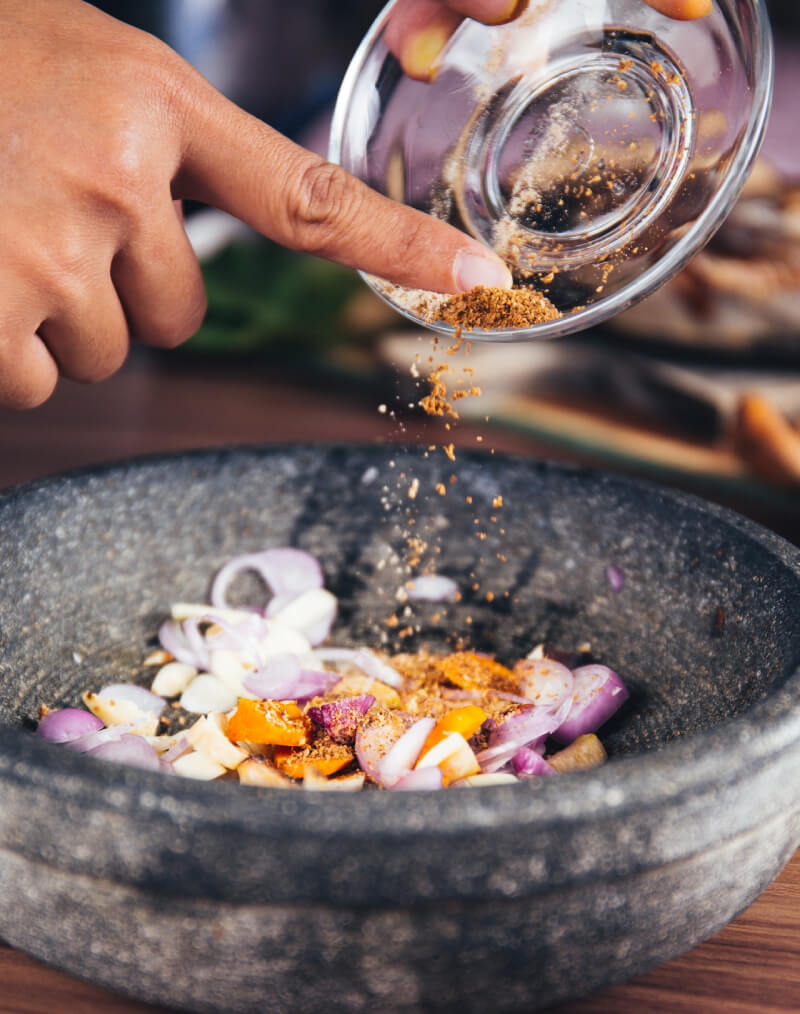 Pouring Spices